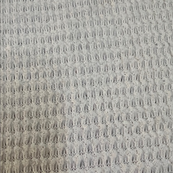 Women’s Zenana Waffle White Knit Sweater Top V-Neck Dolman Sleeve High-Low Hem - Picture 9 of 9